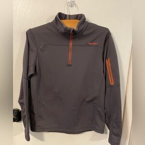 Moose jaw mens pullover shirt gray and orange‎ size Large